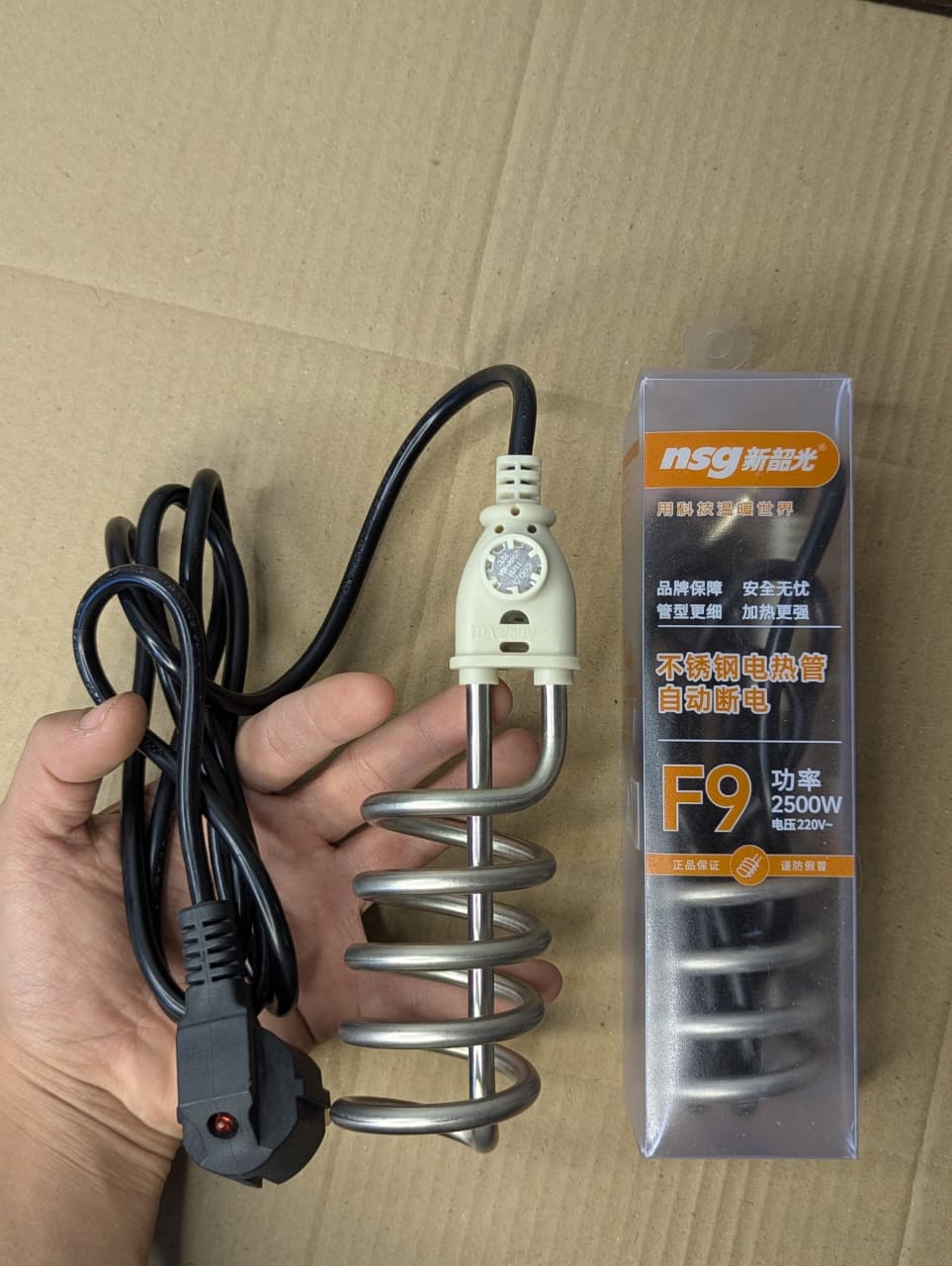 2500W F9 Imported Immersion Rod with Auto Sensor.